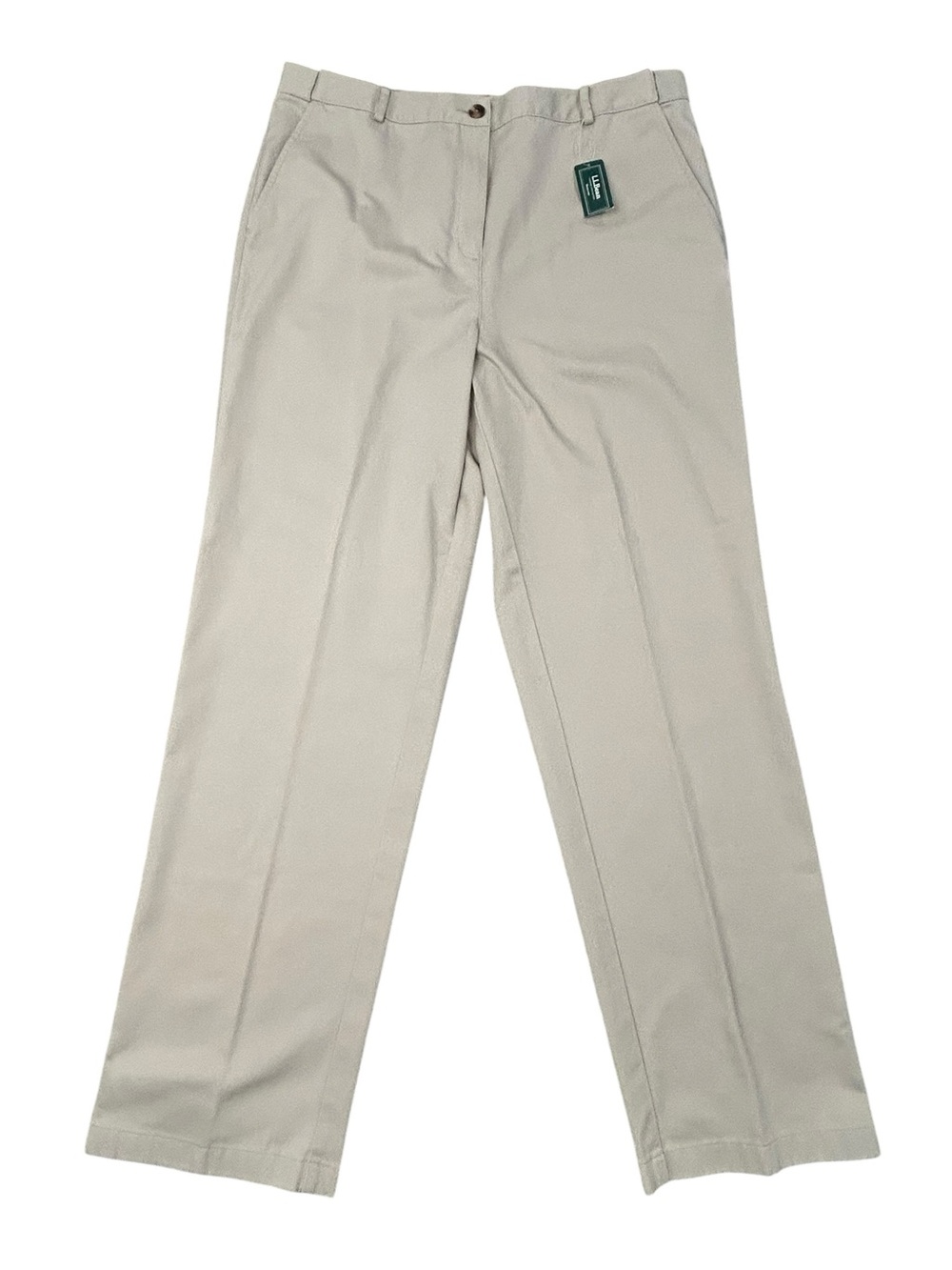 L.L. Bean Women’s Bayside‎ Twill Khaki Pant NWT Classic Fit 16 Med Tall Cotton